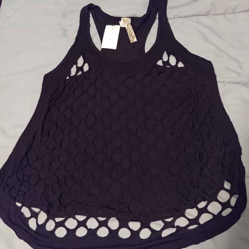 Black cut out tank
